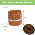 thumbnail image 2 of 4W Galvanized Steel Garden Edging, 6" x 19.69' Corrugated Landscape Border, Flexible Lawn and Yard Edging Strip for Flower Beds and Tree Rings, Rust, 2 of 9