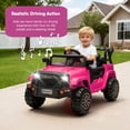 thumbnail image 7 of 12V Kids Ride On Toy, Ride on Truck w/Parent Remote Control, Electric Toddler Ride on Car for Kids w/ Reflective Stickers, Front Anti-Collision Bar Design, LED Headlights, Bluetooth, 3 Speeds(Orange), 7 of 7