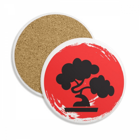 

Brush Japan Pattern Coaster Cup Mug Tabletop Protection Absorbent Stone