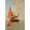 thumbnail image 2 of Walter Blackman 11x14 Black Ornate Wood Framed Double Matted Museum Art Print Titled: Sailing in a Venetian Lagoon, 2 of 5