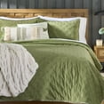 thumbnail image 5 of Better Homes & Gardens Dark Green Soft Velvet Embroidered Pillow Shams, King (2 Count), 5 of 6