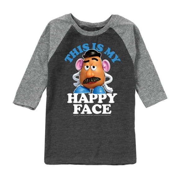 Toy Story - This Is My Happy Face - Toddler And Youth Raglan Graphic T-Shirt