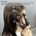 thumbnail image 4 of Newnewlooks - Pinzas para el pelo trenzadas con piedras de cristal brillantes, pinzas para el pelo trenzadas con piedras de cristal brillantes para mujeres y niñas, para peinar el cabello grueso y fin, 4 of 7