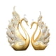 thumbnail image 3 of 2 figuras de cisne con forma de cisne, colección decorativa para oficina, escritorio de oficina en casa. dorado, 3 of 9