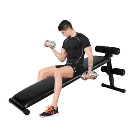 UBesGoo Sit Up Bench, Adjustable Ab Crunch Exercise Decline Slant Board, Fitness Workout Equipment, for Home (Best Ab Workout No Equipment)