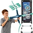 thumbnail image 2 of Best Choice Products Kids Bow & Arrow Set, Children's Play Archery Toy w/ Target Stand, 12 Arrows, Quiver - Blue, 2 of 8