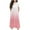 Pink, variant on Kovlvoll Girls Summer Dress Crew Neck Short Sleeve Pleated Loose Casual Long Dresses with Pockets for Teen Girl