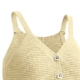 thumbnail image 7 of UACY Toddler Girls Knit Camisole Crop Top V Neck Button Front Textured Knit Tank Top Casual Sleeveless Vest for Kids ﻿ (Light Yellow, 7-8 Years), 7 of 7