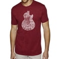 thumbnail image 1 of LA Pop Art Men's Premium Blend Word Art T-shirt - Rock Guitar Head, 1 of 2