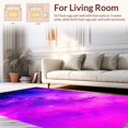 thumbnail image 2 of Flatwoven High Traffic Area Rug, Lively Galactic Nebula Aesthetic, Non Slip, Stain Resistant, Washable Area Rugs for Living Room, Bedroom(Purple, 8X10), 2 of 8