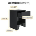 thumbnail image 2 of Boyd Sleep Anzio Black Nightstand with Smooth Glide Drawer - Bedroom Side Table With Storage, 2 of 5