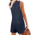 thumbnail image 4 of STARVNC Women Scoop Neck Sleeveless Shorts With Pockets Waffle Jumpsuit, 4 of 4