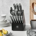 thumbnail image 4 of Henckels Modernist 14-pc Self-Sharpening Knife Block Set - Black, 4 of 6