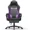 Black-Purple, variant on Dowinx Ergonomic Gaming Chair with Pocket Spring Cushion & Massage Lumbar Support - High Back Office Computer Chair with Footrest for Adults, 300LBS Capacity, Leather Design， White