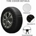 thumbnail image 4 of Black Bear American Flag Sunset Mountain Spare Tire Cover Wheel Protectors Waterproof UV Resistant Wheel Covers Universal Fit for SUV Truck Rv Trailer Camper Travel Accessories, 4 of 10