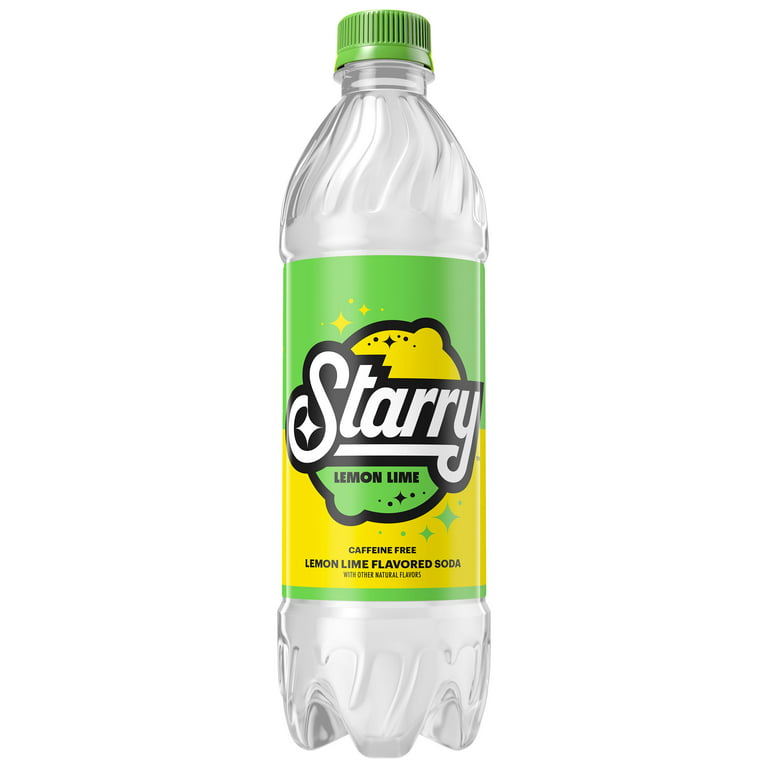 Starry Lemon Lime Flavored Soda Pop 16.9 fl oz, 6 Pack Bottles