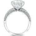 thumbnail image 3 of Pompeii Certified 4 5/8 Ct Pave Diamond Engagement Ring 14k White Gold Lab Grown, 3 of 7