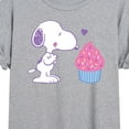thumbnail image 3 of Peanuts - Snoopy Heart Cupcake - Juniors Ideal Flowy Muscle T-Shirt, 3 of 6