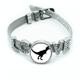 thumbnail image 1 of Negro de huesos fósiles de dinosaurio Pulsera pulsera pulsera de cristal amor pulsera ajustable, 1 of 2