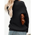 thumbnail image 4 of Fesfesfes Women Sweaters Casual Turtleneck Pullover Tops Winter Warm Solid Color Long Sleeve Sweater Tops or, 4 of 4
