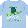 thumbnail image 4 of Inktastic Boca Raton, Florida Happy Sea Turtle Boys or Girls Long Sleeve Toddler T-Shirt, 4 of 5