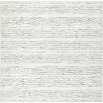 Hauteloom Williford Boho Hand Woven Wool Natural Fiber Soft Area Rug for Living Room, Bedroom, Dining Room- Traditional Farmhouse High Pile Braided Carpet - Black, Cream, Beige - 8' Square