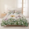 thumbnail image 3 of Twin XL Quilt Set 68''x98'', Spring Flowers Lightweight Summer Bedspread Coverlet Set with 2 Pillow Shams, Wild Floral Herb Botanical Breathable All Season Quilt Bedding for Dorm/Guest Room, 3 of 9