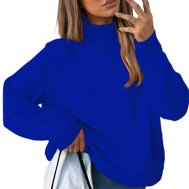 Chandail à Col Roulé pour Femmes Vêtements de Mode pour Femmes pour Toutes les Occasions Cardigan en Coton et Lin Été Chic, Chandail à Col Roulé pour Femmes TTG