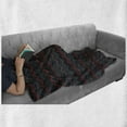 thumbnail image 6 of Abstract Soft Flannel Fleece Throw Blanket, Horizontal Zigzag Chevron Design with Bold Thin Print, Cozy Plush for Indoor and Outdoor Use, 50" x 70", Charcoal Grey Pale Grey, by Ambesonne, 6 of 6