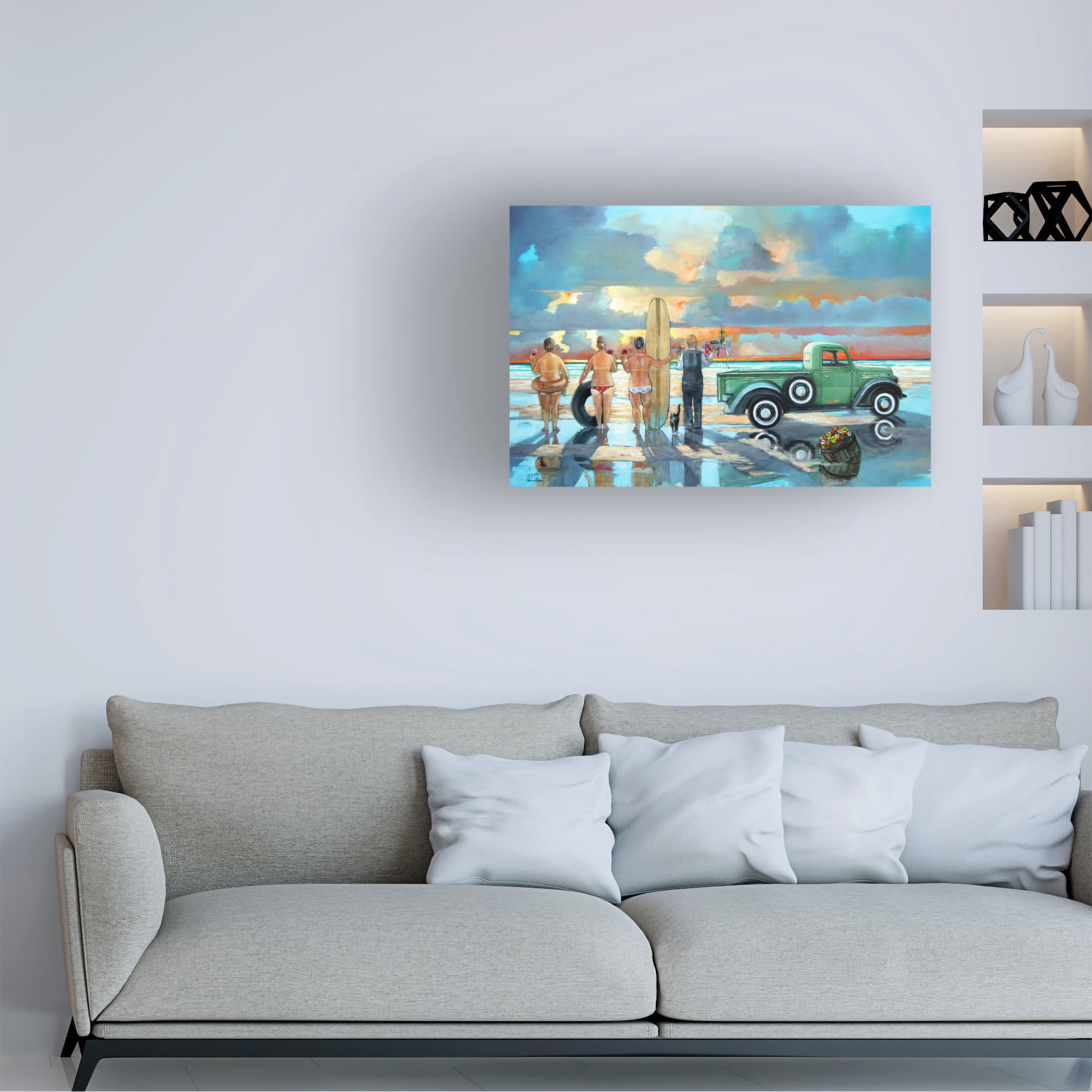 Canvas Wall Art - Ronald West 'Sundowner' Wall Art for Living Room, Bedroom, or Office Décor by Trademark Fine Art - 19 x 12 Inches