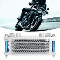 thumbnail image 1 of Rdeghly Motorcycle Oil Cooler,Silver Engine Oil Cooler Standard Cooling Radiator Universal Part for Dirt Bike Pit Bike Monkey Bike ATV Quad,Motorcycle Accessory, 1 of 11