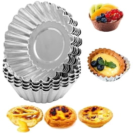 25 Moules à Tarte Aux Œufs En Aluminium Antiadhésif - Mini Cupcakes, Gâteaux, Muffins Réutilisables