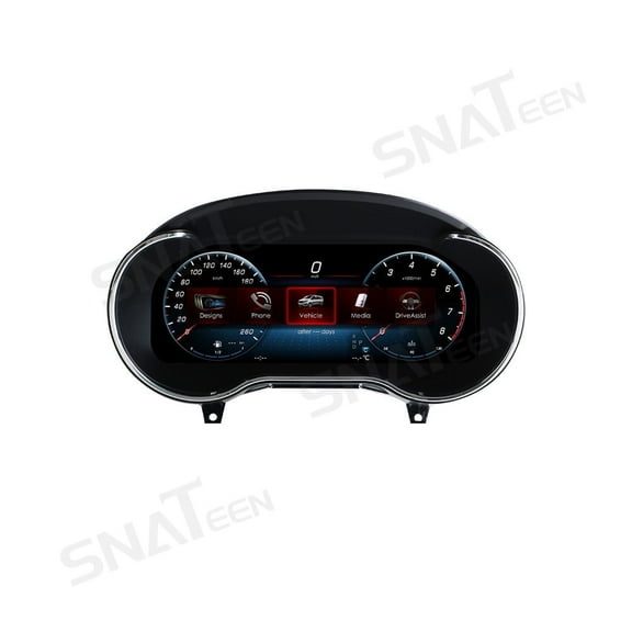 Car Digital Cluster LCD Screen Instrument Panel for Mercedes-Benz GLC/C-Class 2016 2017 2018 2019 2020 Models Virtual Cockpit Speedometer Dashboard Upgrade Universal Fit Linux Car Accessories