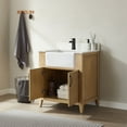 thumbnail image 3 of Vinnova Sevilla 30" White Faux Stone Top Single Sink Bathroom Vanity in Washed Ash No Mirror, 3 of 7