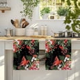 thumbnail image 4 of Cardinal Bird Kitchen Towels Set of 1, Winter Poinsettia Pine Cones Berry Black Absorbent Dish Towels for Kitchen, Microfiber Hand Towel, Quick Drying Tea Towel for Cleaning Decorative Dishcloths, 4 of 7