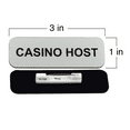 thumbnail image 3 of Casino Host 1 x 3" Name Tag/Badge, Silver, (3 Pack), 3 of 3