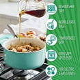 thumbnail image 6 of GreenLife Artisan Healthy Ceramic Nonstick, 1QT and 2QT Saucepan Pot Set with Lids, Stainless Steel Handle, , Dishwasher Safe, Oven Safe, Turquoise, 6 of 6