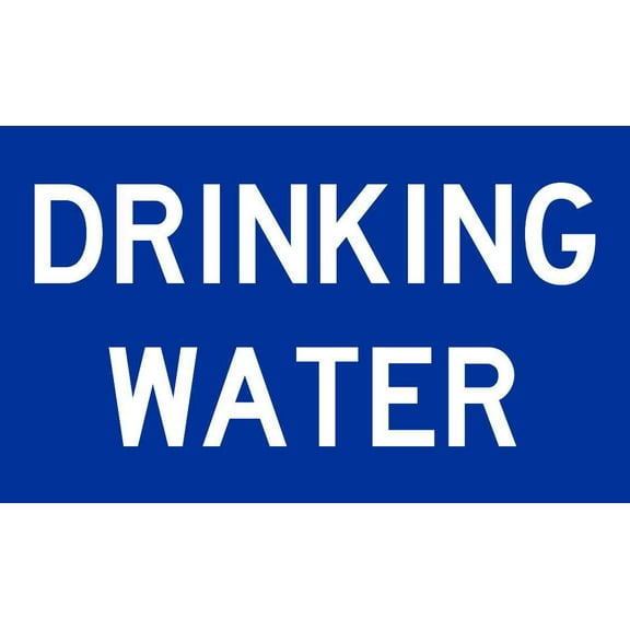 5in x 3in Drinking Water Decal Vinyl Decals Stickers Sign Safety Sticker