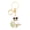 White, variant on Owl-Shaped Keychain with Enamel Accents Sparkling Rhinestone Car Key Ring for Women Wisdom Symbol Pendant for Bags Keys