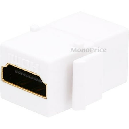 UPC: 0844660068525 | Monoprice Keystone Jack – HDMI Female to Female Coupler Adapter [White] (6852)