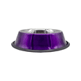 thumbnail image 1 of Plato Para Perro Tazón Grande Morado Importadora La Merced Aluminio Antiderrapante, 1 of 5