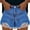 Blue, variant on BILIKEYU Thin High Waist Denim Shorts For Women, Stretchy Jeans For Women, Womens Shorts, High Waisted Jeans For Women