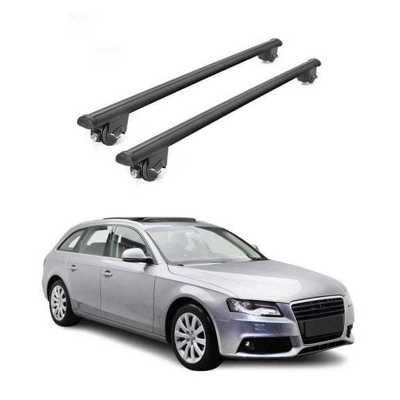 220 Lbs Luggage Roof Rack Cross Bars for Audi A4 Wagon 2009-2016 Black 2Pcs