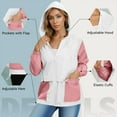 thumbnail image 4 of MaFYtyTPR Rainproof Jacket for Women Fashion Waterproof Lightweight Zipper Hooded Jacket with Pocket and Storage Bag Pink XXL, 4 of 5