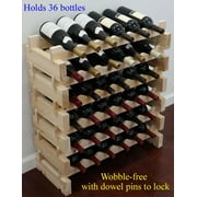 36 Bottle Capacity Stackable Storage Wine Rack, Wobble-Free, WN36