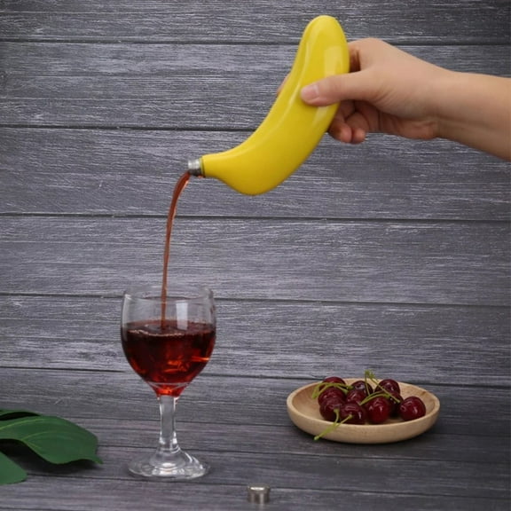 5Oz Banana Shape Stainless Steel Hip Flask Whiskey Flask Wine Bottle With Funnel YIWEI