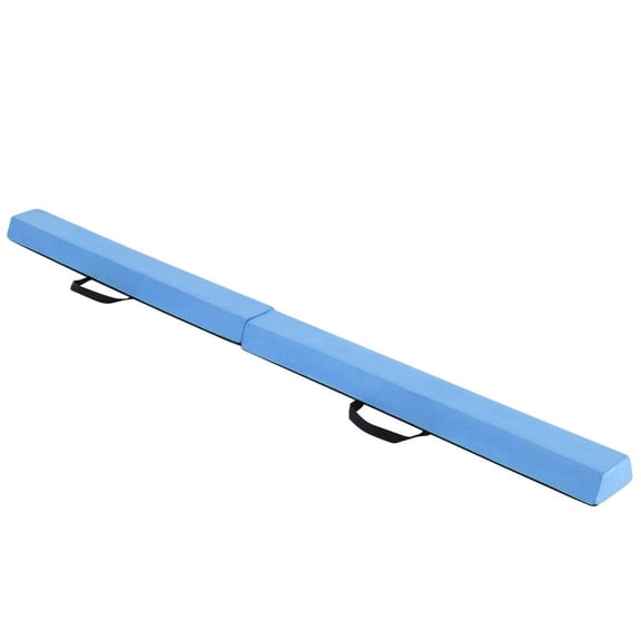 Topcobe 7 FT Folding Balance Beam with Removable Suede Cover and Non-slip Bottom-Navy, Workout Equipment for Indoor Outdoor