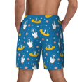 thumbnail image 2 of Haiem Cartoon Goose Mens Swim Trunks with Compression Liner 2 in 1 Swimming Shorts Stretch Swimwear Quick Dry,Board Shorts-Large, 2 of 9