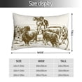 thumbnail image 2 of KLL Cattle Drive By Two Cowboys Pillow Covers Envelope Closure,Super Soft and Cozy Fuzzy Fleece Pillow Case Cover 14"x20", 2 of 5
