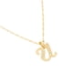 thumbnail image 1 of Dije Inicial Letra U con Zirconias y Cadena Chapa Oro 18K Ametrinaa MPDC0004-U, 1 of 5